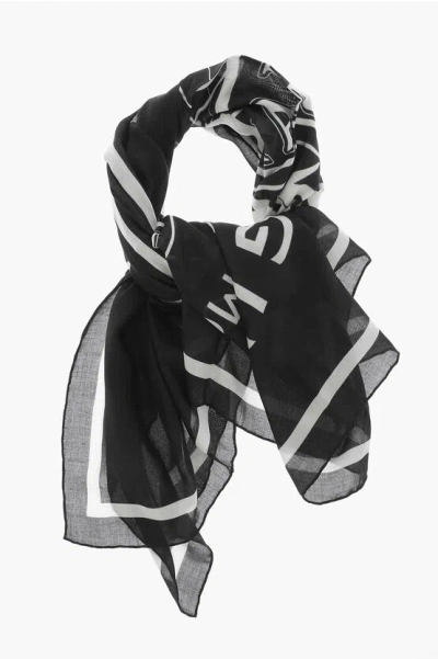 Givenchy Scarf With Contrast Print In Black