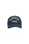 Givenchy Embroidered Cap With Curved Brim And Metal Buckle In Blue