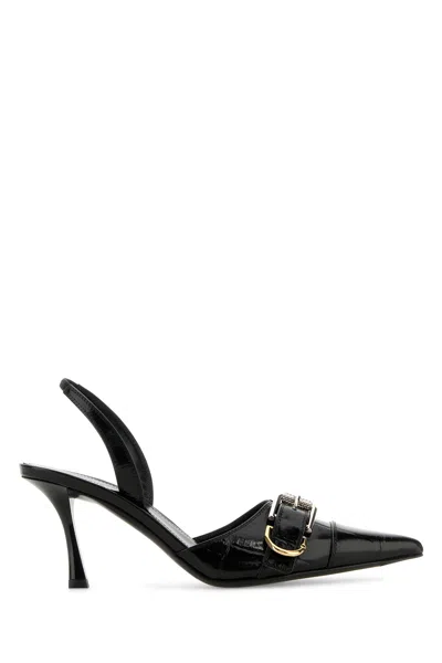 Givenchy Voyou Leather Slingback In Black