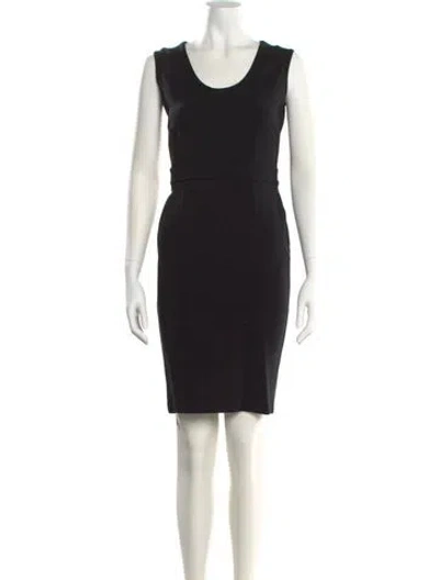 Pre-owned Givenchy Scoop Neck Knee-length Dress In Black