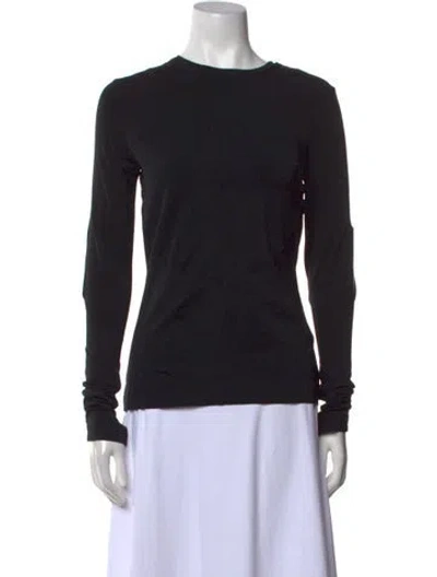 Pre-owned Givenchy Scoop Neck Long Sleeve Top W/ Tags In Black