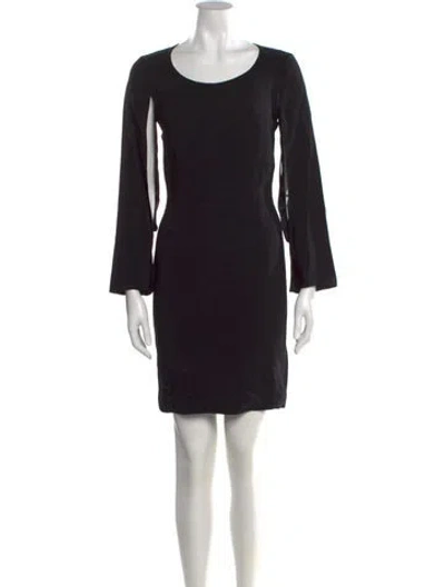 Pre-owned Givenchy Scoop Neck Mini Dress In Black