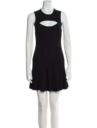 Pre-owned Givenchy Scoop Neck Mini Dress In Black