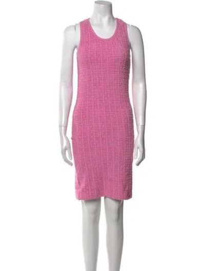 Pre-owned Givenchy Scoop Neck Mini Dress In Pink