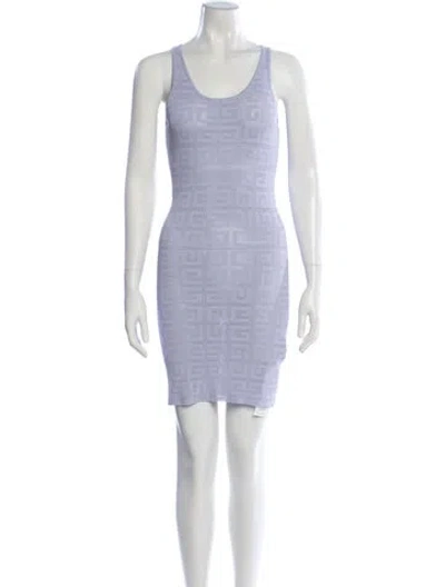 Pre-owned Givenchy Scoop Neck Mini Dress W/ Tags In Blue
