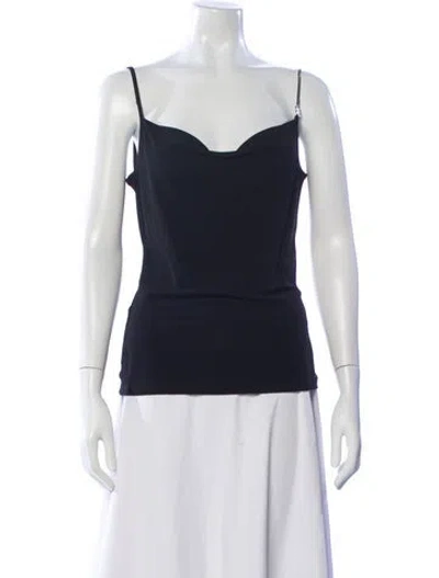 Pre-owned Givenchy Scoop Neck Sleeveless Top In Black