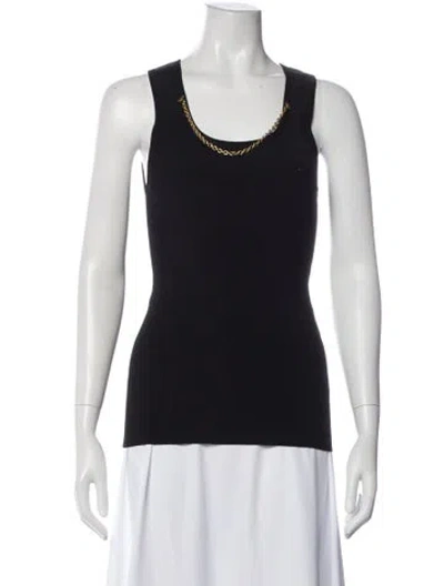 Pre-owned Givenchy Scoop Neck Sleeveless Top In Black