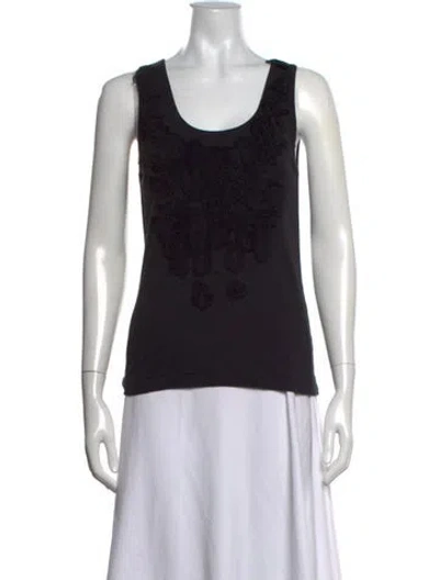 Pre-owned Givenchy Scoop Neck Sleeveless Top In Black