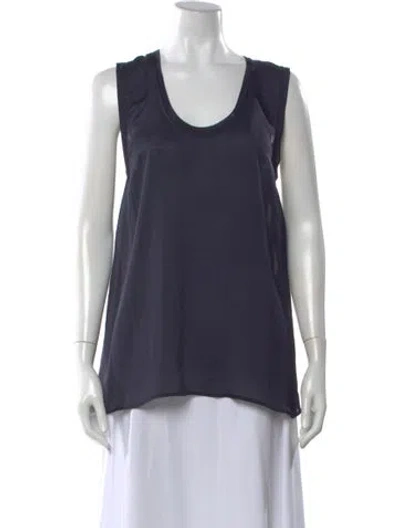 Pre-owned Givenchy Scoop Neck Sleeveless Top In Blue