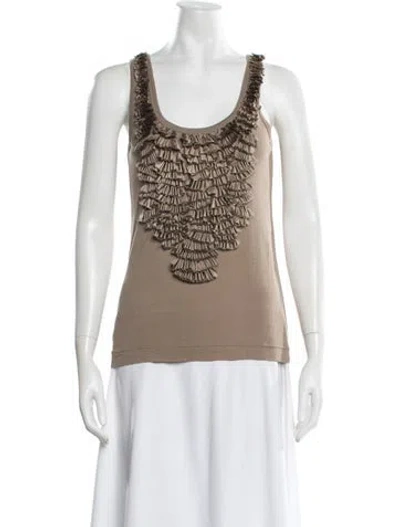 Pre-owned Givenchy Scoop Neck Sleeveless Top In Multicolor