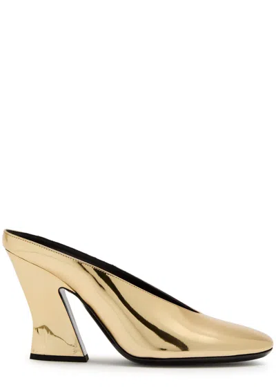 GIVENCHY GIVENCHY SCULPTED 95 METALLIC LEATHER MULES