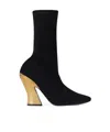Givenchy Sculpted Ankle Boots In Suede In Multi