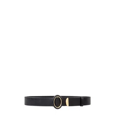 Givenchy Sculpted Gem Belt In Leather In Blue