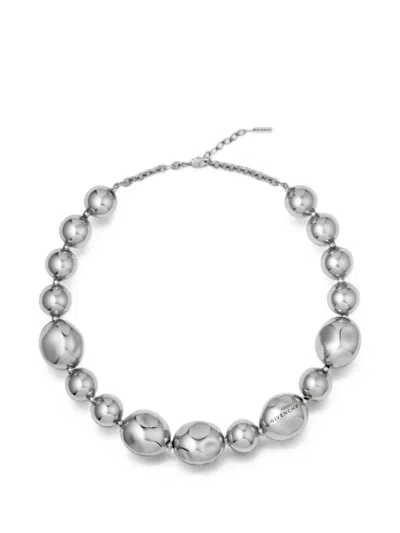 Givenchy Sculpted Gem Necklace In Metal In Silber