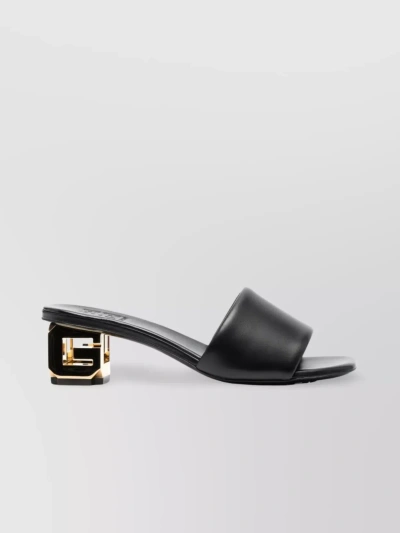 Givenchy Sculpted Heel 55mm Leather Mules In Black