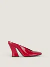Givenchy Sculpted Heeled Mules In Patent Leather