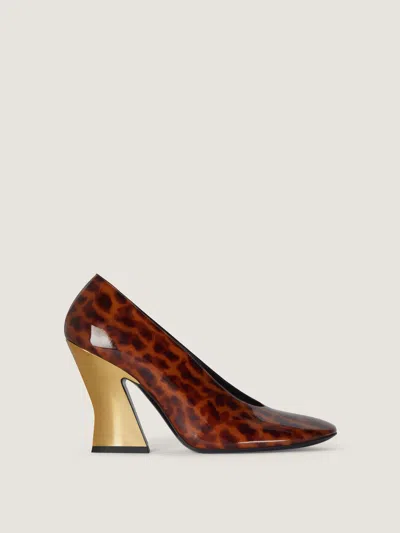 Givenchy Sculpted Heeled Pumps In Tortoise Shell Patent Leather