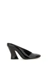 Givenchy Glossy Finish Curved Heel Pointed Toe Mules In Multi