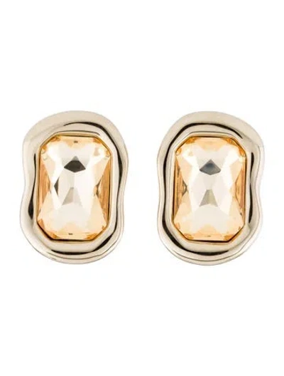 Pre-owned Givenchy Sculptural Crystal Drop Earrings In Multi