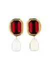 Givenchy Women Embellished Metal Sculptural Crystal Earrings In Gold