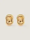 Givenchy Sculptural Crystal Earrings In Metal And Crystals In Multi