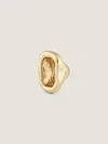 Givenchy Sculptural Crystal Ring In Metal And Crystal