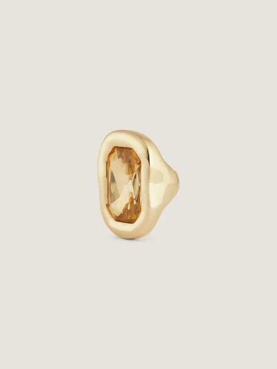 Givenchy Sculptural Crystal Ring In Metal And Crystal