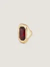 Givenchy Sculptural Crystal Ring In Metal And Crystal