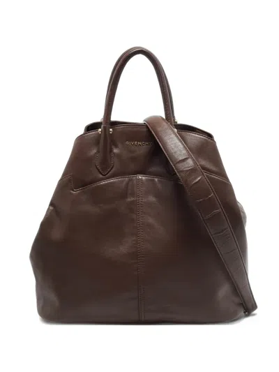 Pre-owned Givenchy Seam-detail Tote Bag In Brown