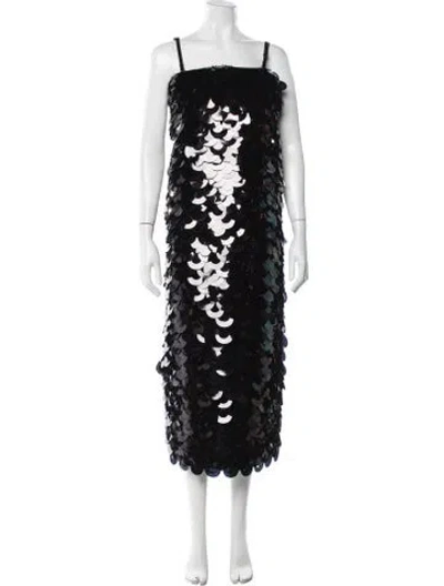 Pre-owned Givenchy Sequin Midi Length Dress In Black