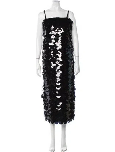 Pre-owned Givenchy Sequin Midi Length Dress In Black
