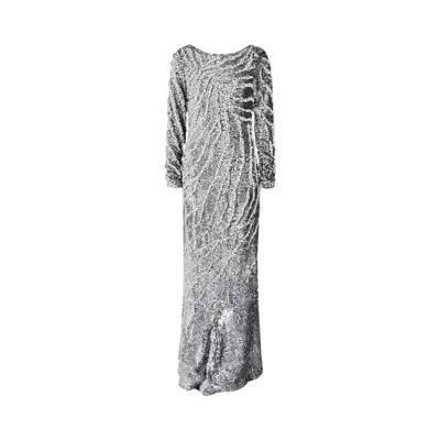 Pre-owned Givenchy Sequined Mermaid Gown 'silver' | Women's Size 38