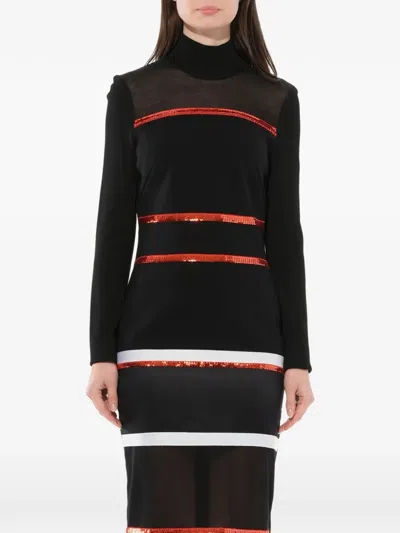 Givenchy Sequined Sweater Dress In Black