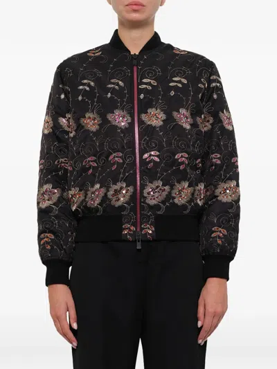 Givenchy Sequin-embellished Bomber Jacket In Blue