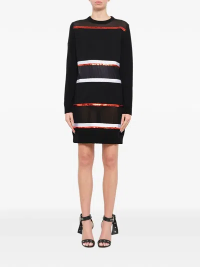 Givenchy Sequin-embellished Striped Mini Dress In Multi