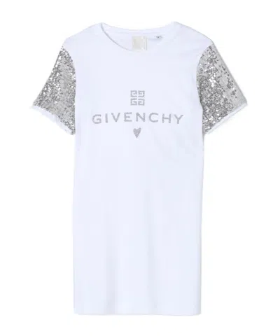 Givenchy Sequinned 4g-logo Casual Dress In White