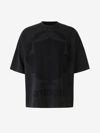 Givenchy Shadow Cotton T-shirt In Logo Printed On The Front
