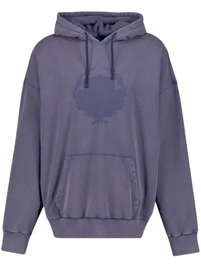Givenchy Shadow Crest Hoodie In Blue