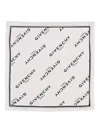 Givenchy Shadow Logo-print Silk Scarf In White