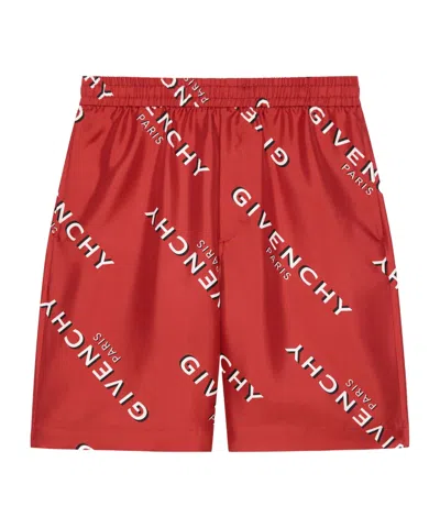 GIVENCHY GIVENCHY SHADOW PRINTED BERMUDA SHORTS IN SILK