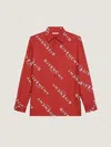 Givenchy Shadow Printed Shirt In Silk In Red