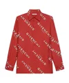 Givenchy Shadow Printed Shirt In Silk In Red