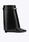 Givenchy Shark Pinch 95 Mid-calf Leather Boots In Black