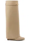 Givenchy Shark 95 Leather Knee-high Boots In Brown