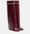 Givenchy Shark 95 Leather Knee-high Boots In Multi