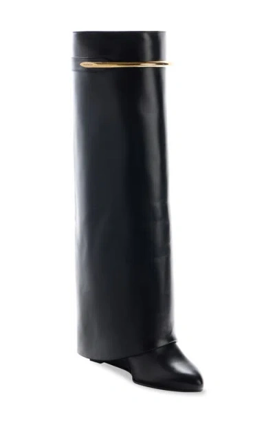 Givenchy Shark Knee High Boot In Black
