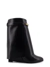 Givenchy Shark Leather Boots In Black