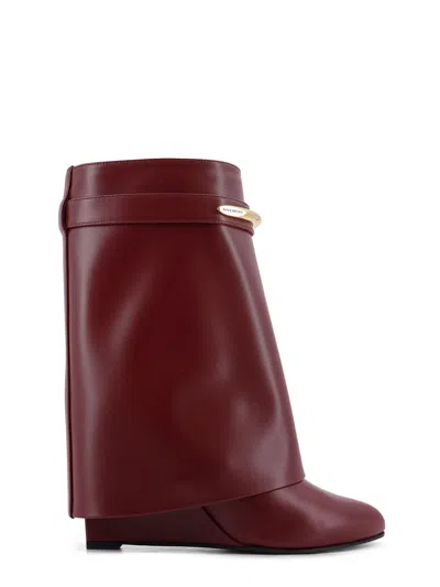 Givenchy Shark Leather Boots In Purple