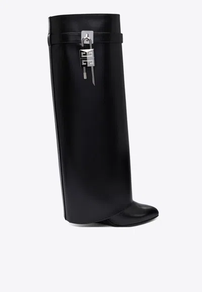 Givenchy Shark Lock 90 Knee-high Boots In Black