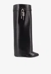 Givenchy Shark Lock 90 Knee-high Leather Boots In Black
